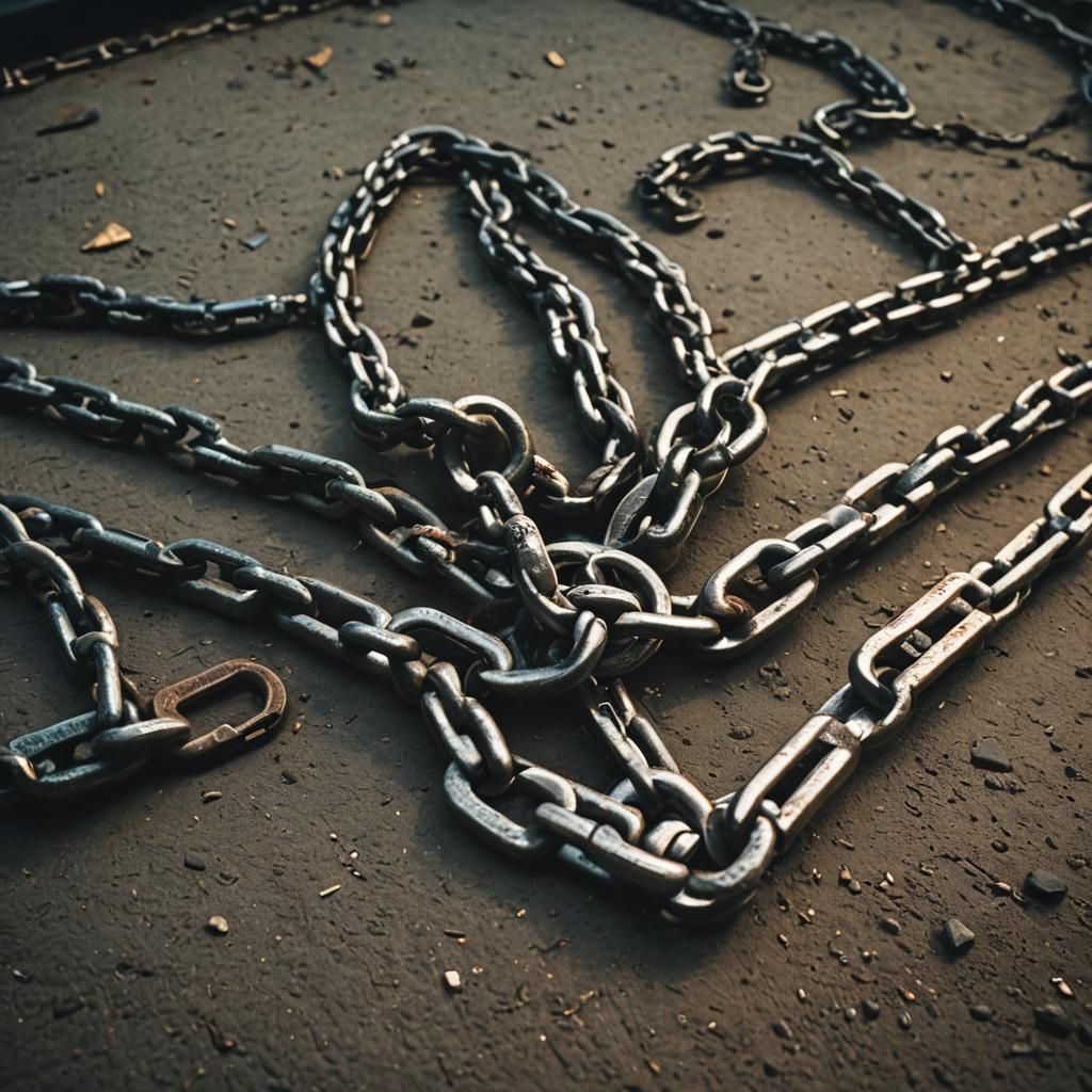 Dramatic Cinematic Chain Close-Up