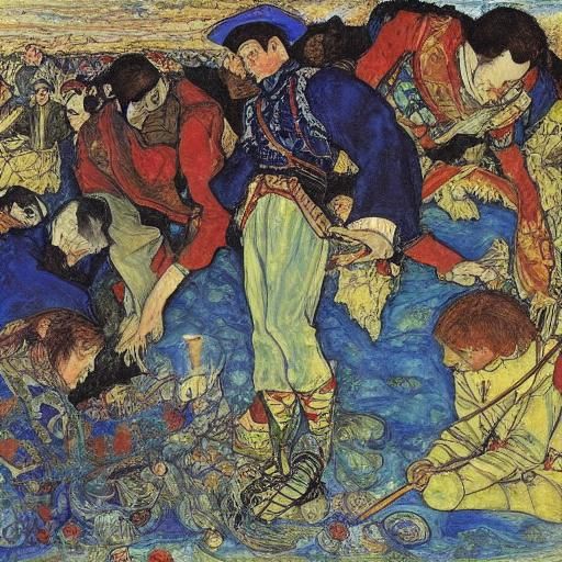 Vampires Light Hearts by the Sea: Symbolist Art