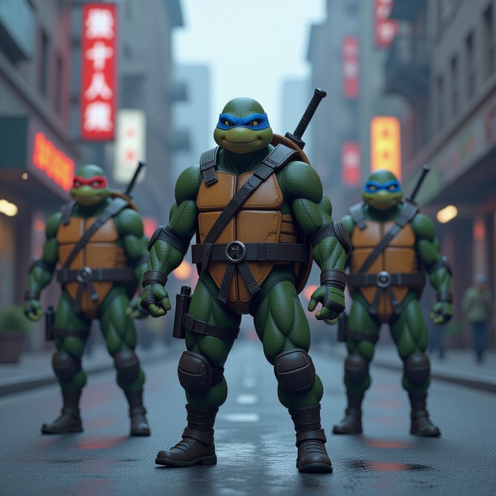 TMNT in 2099: Epic 3D Game Cinematic
