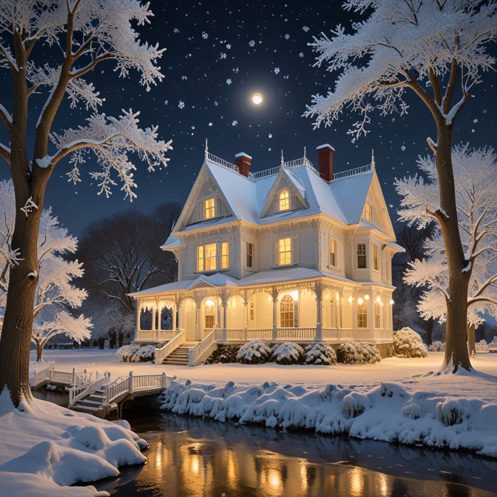 Magical Winter Night at the White House