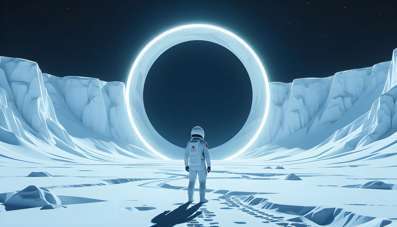 Luminous White Void Deep Hole