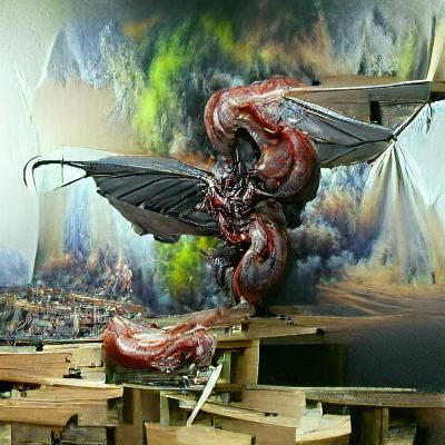 twisted abomination with demon wings