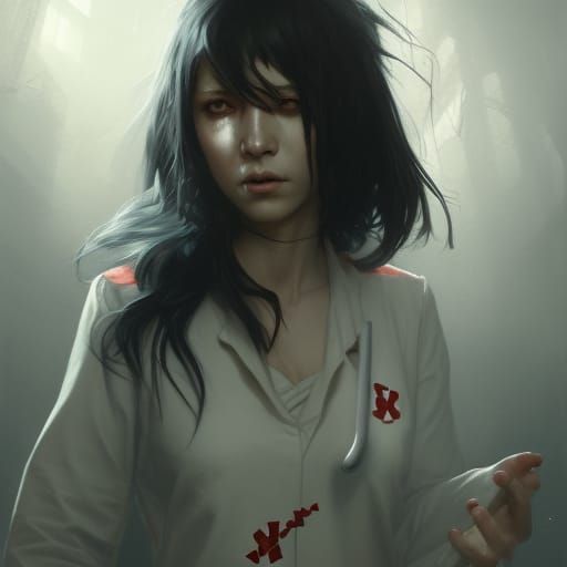 Dark Fantasy Nurse in High Resolution