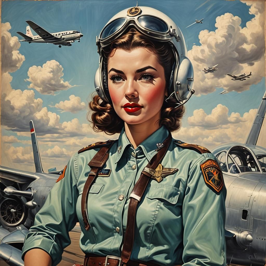 Airline Pilot Pinup