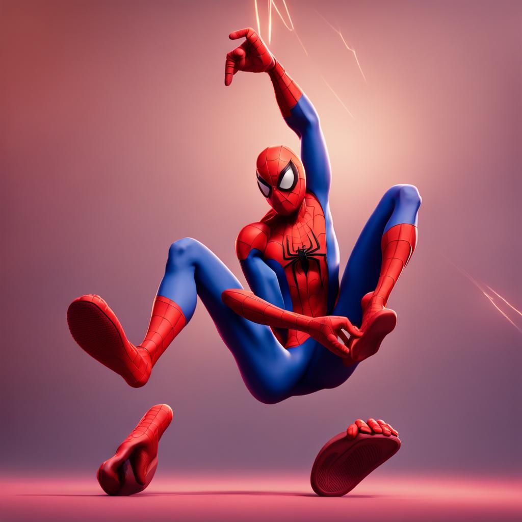 Spiderman's Vacation Look: Pixar-Style 3D Art