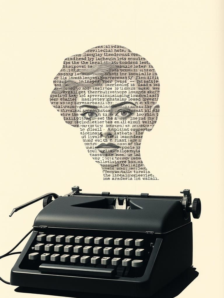 Typographic Portrait - Electric Typewriter