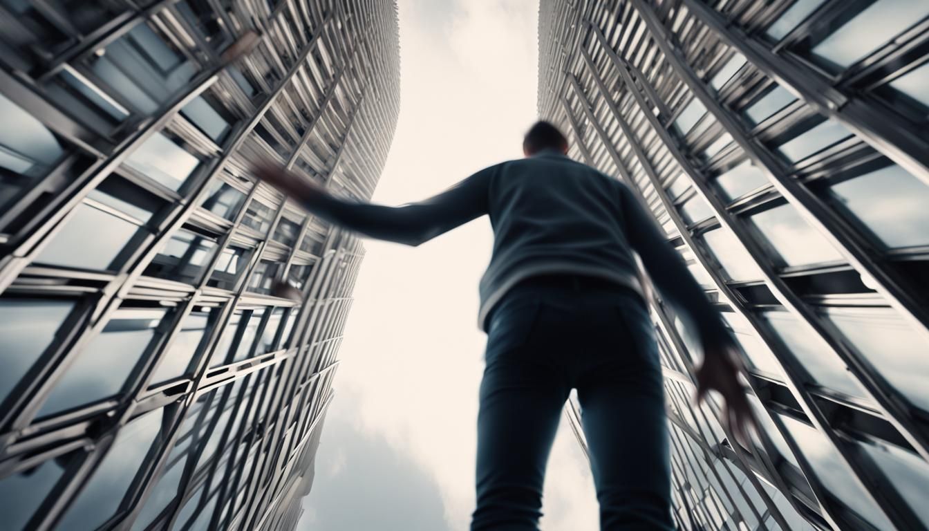 Hyperrealistic Worm's-Eye View of Human Figures