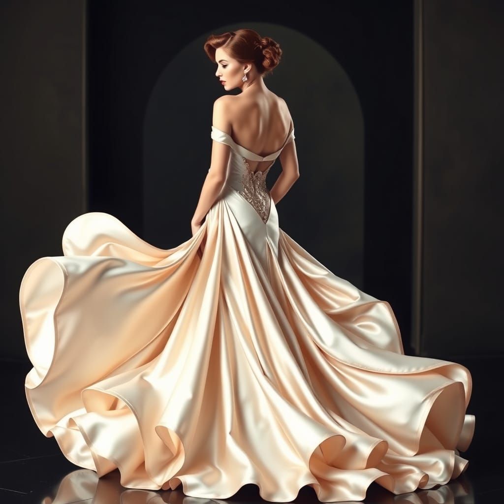 Futuristic Gown Inspired by Fragonard and Mucha