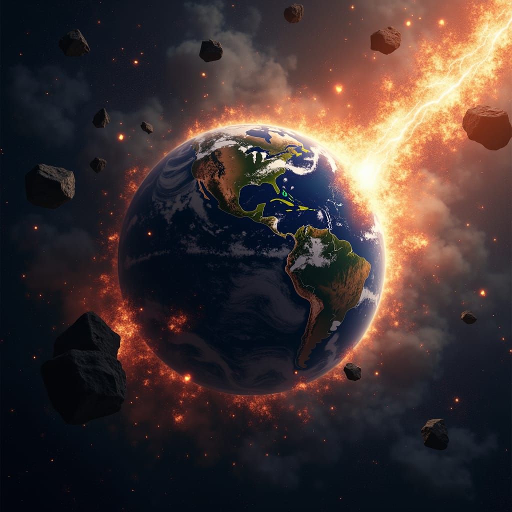 Earth Swallowed by Black Hole from Space Station