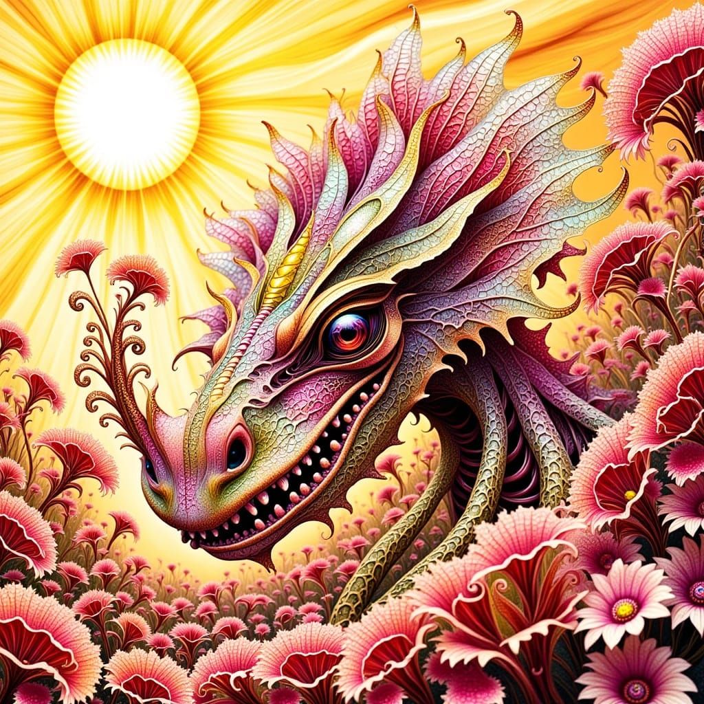 Whimsical Fractal Dreamscape with Vibrant, Hyper-Realistic M...