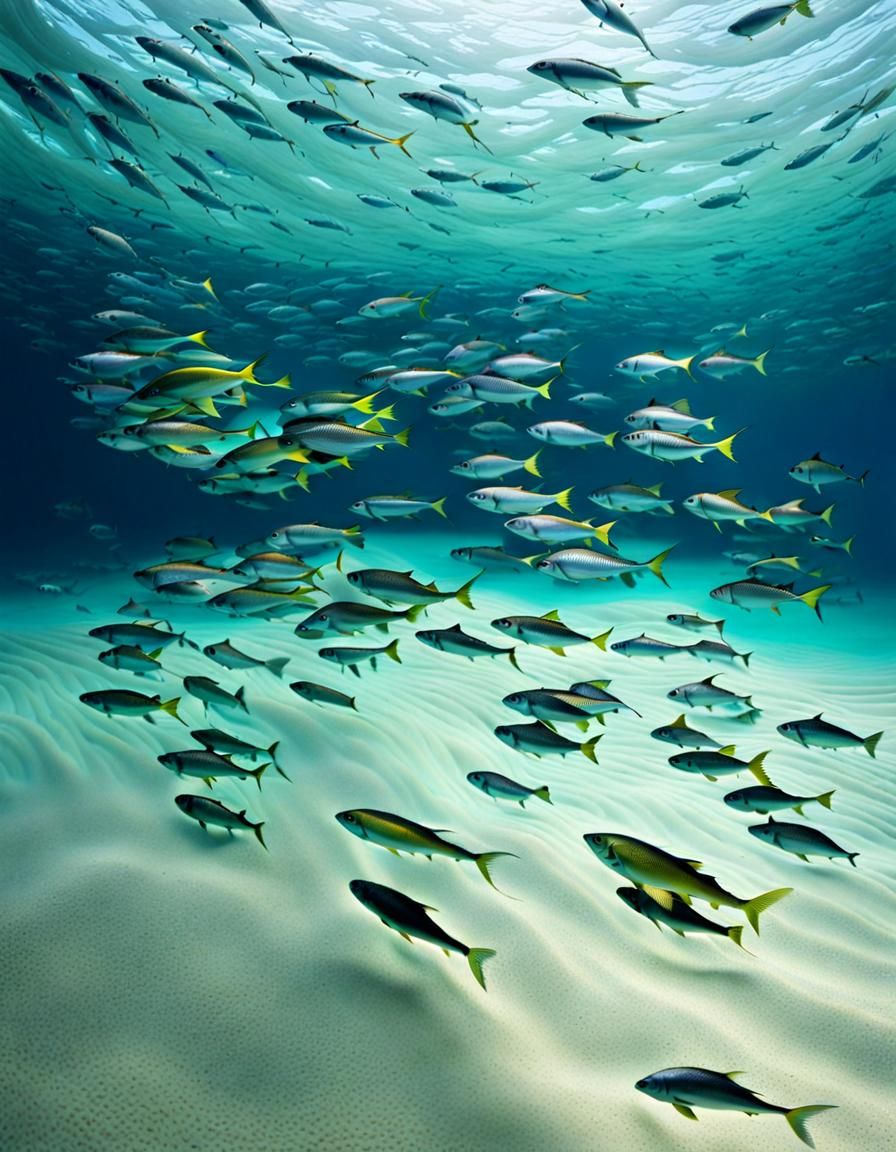 Vibrant Seascape with Abundant Fish