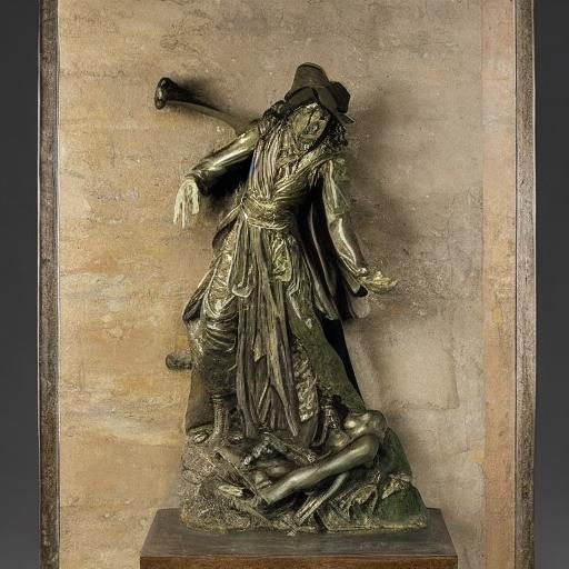 Vampire Devil Stone Sculpture in Mixed Styles