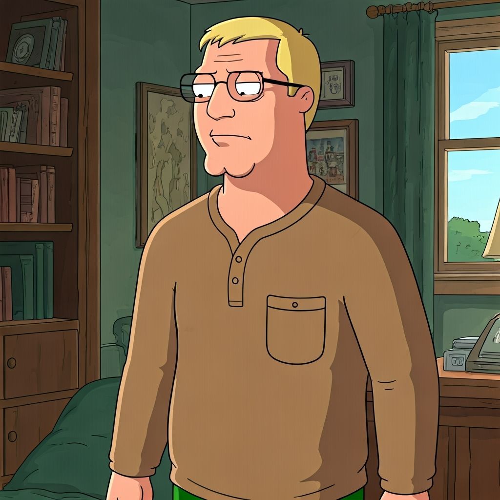 Man with Glasses in Family Guy Style