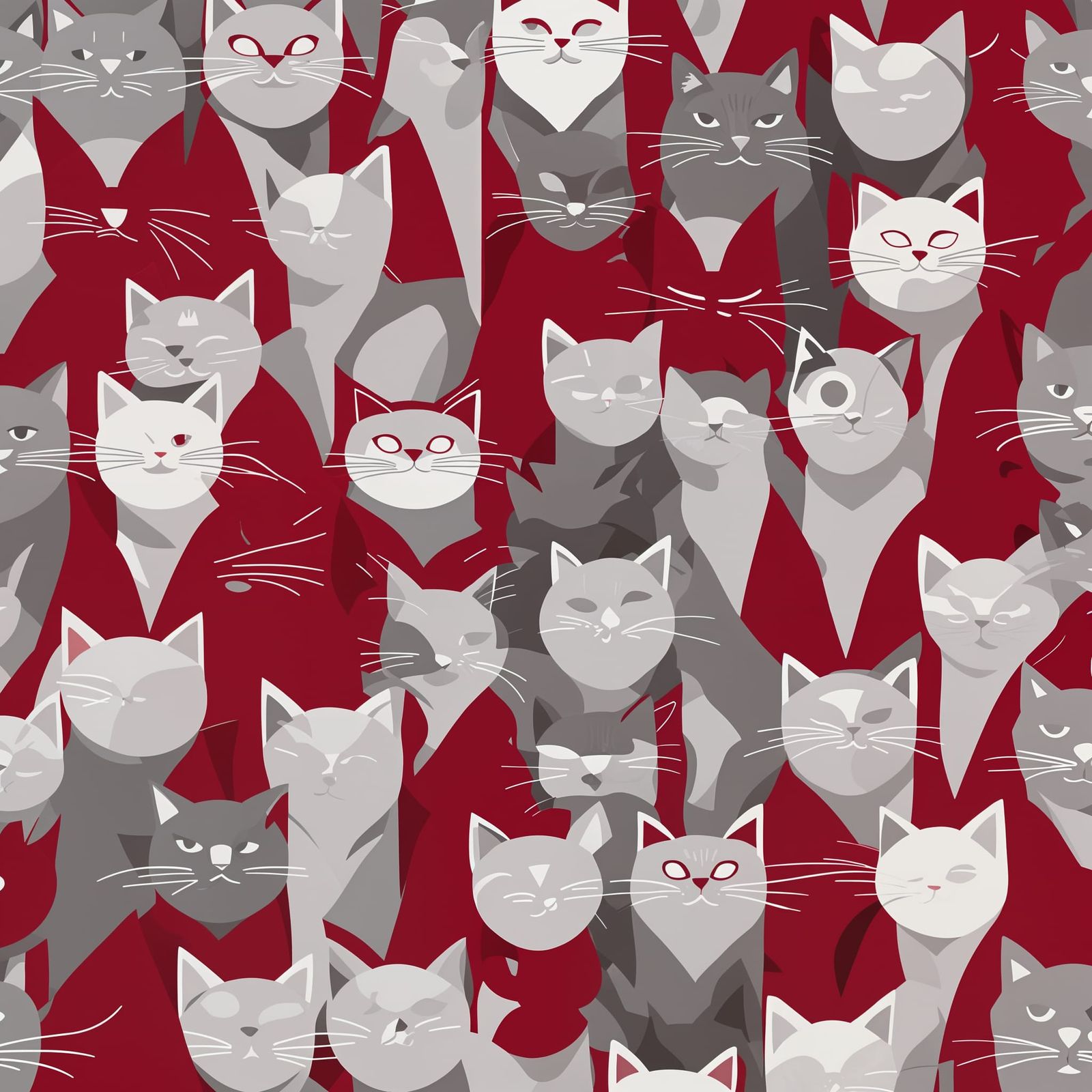 Trendy Graphic Design with Cat Logos in Vector Art