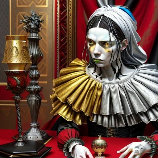 Detailed Spectral Scene in the Style of Caravaggio