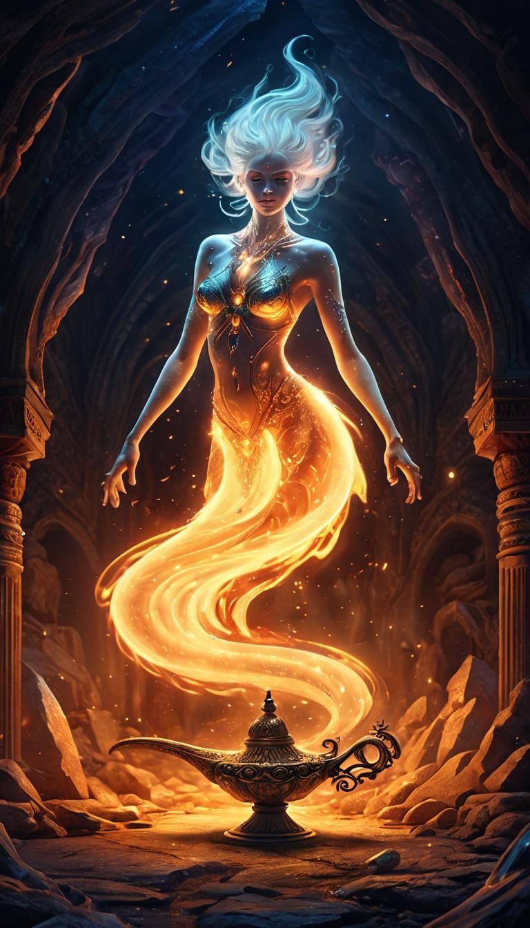 Majestic Djinn of Golden Splendor