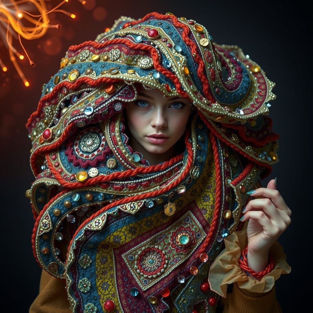 Abstract Swirls of Red Hues