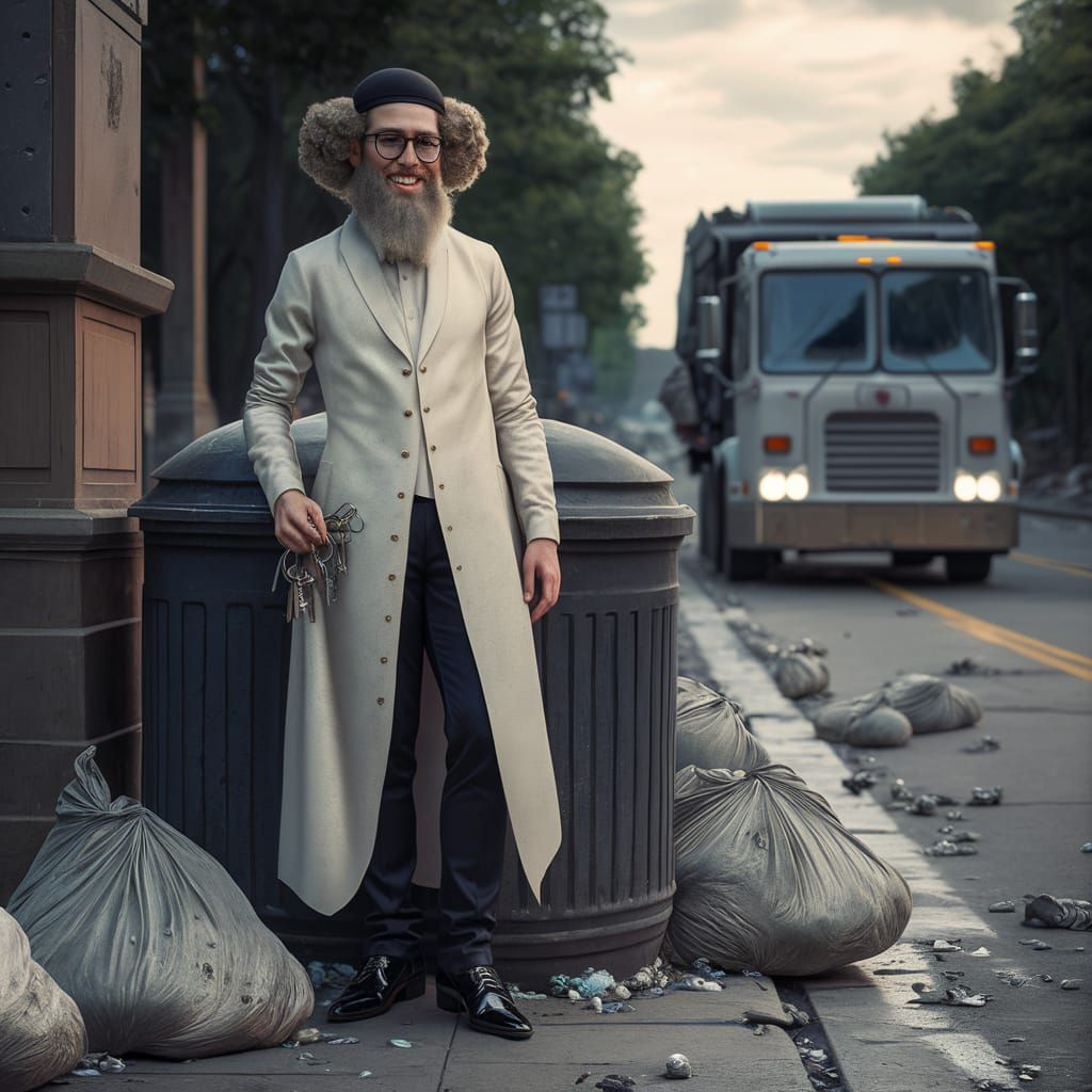 Ultra-Orthodox Man with Keys, Matte Painting