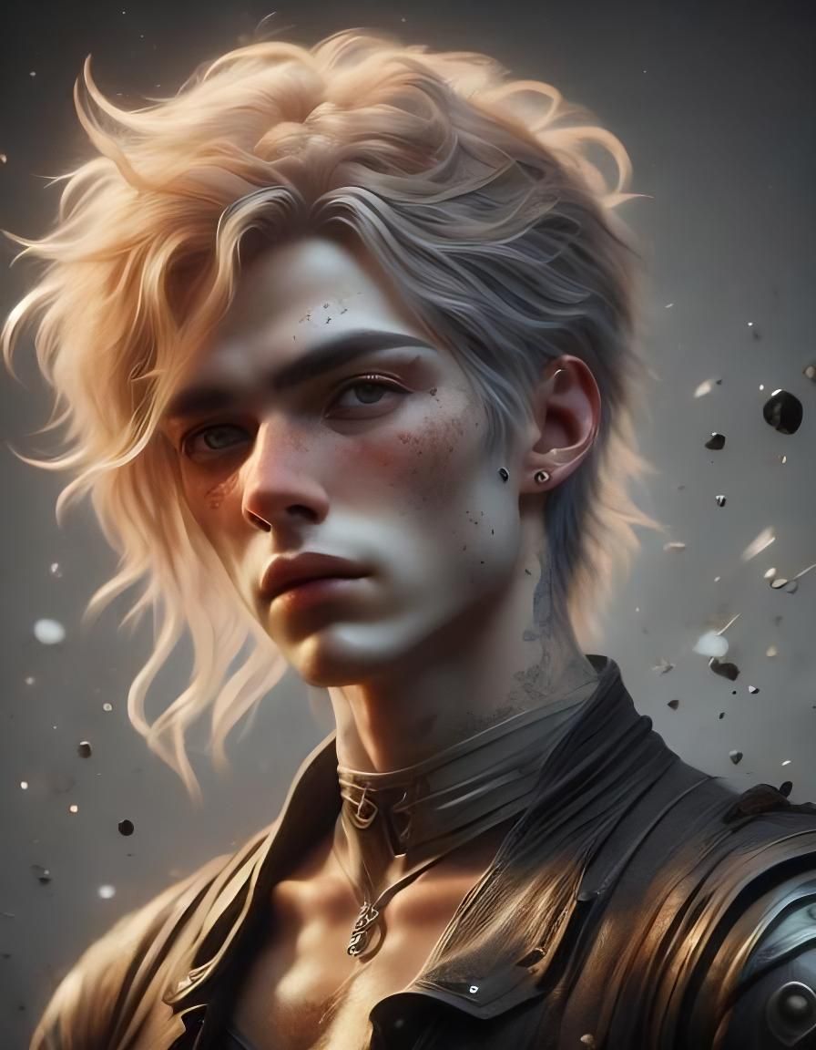 Hyperrealistic Vampire Portrait in Goth Punk Style