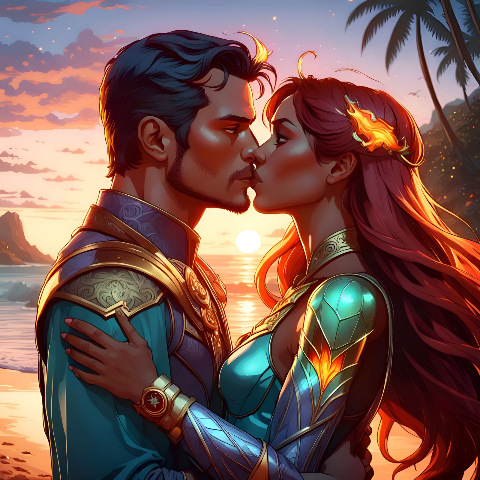 Starfire and Nightwing go to Hawaii