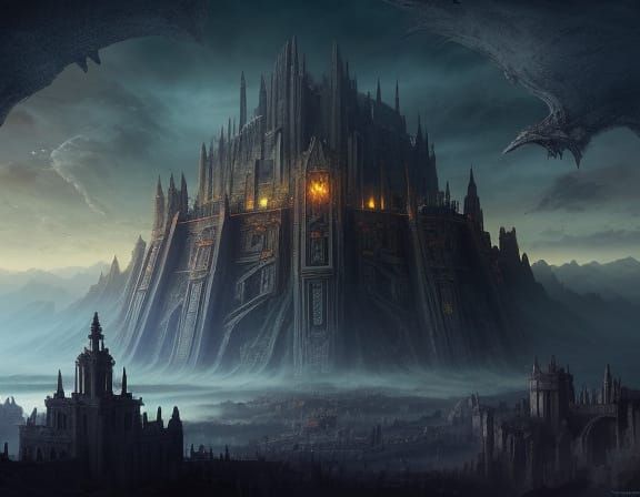 Sci-Fi Dreamscape in Final Fantasy Style