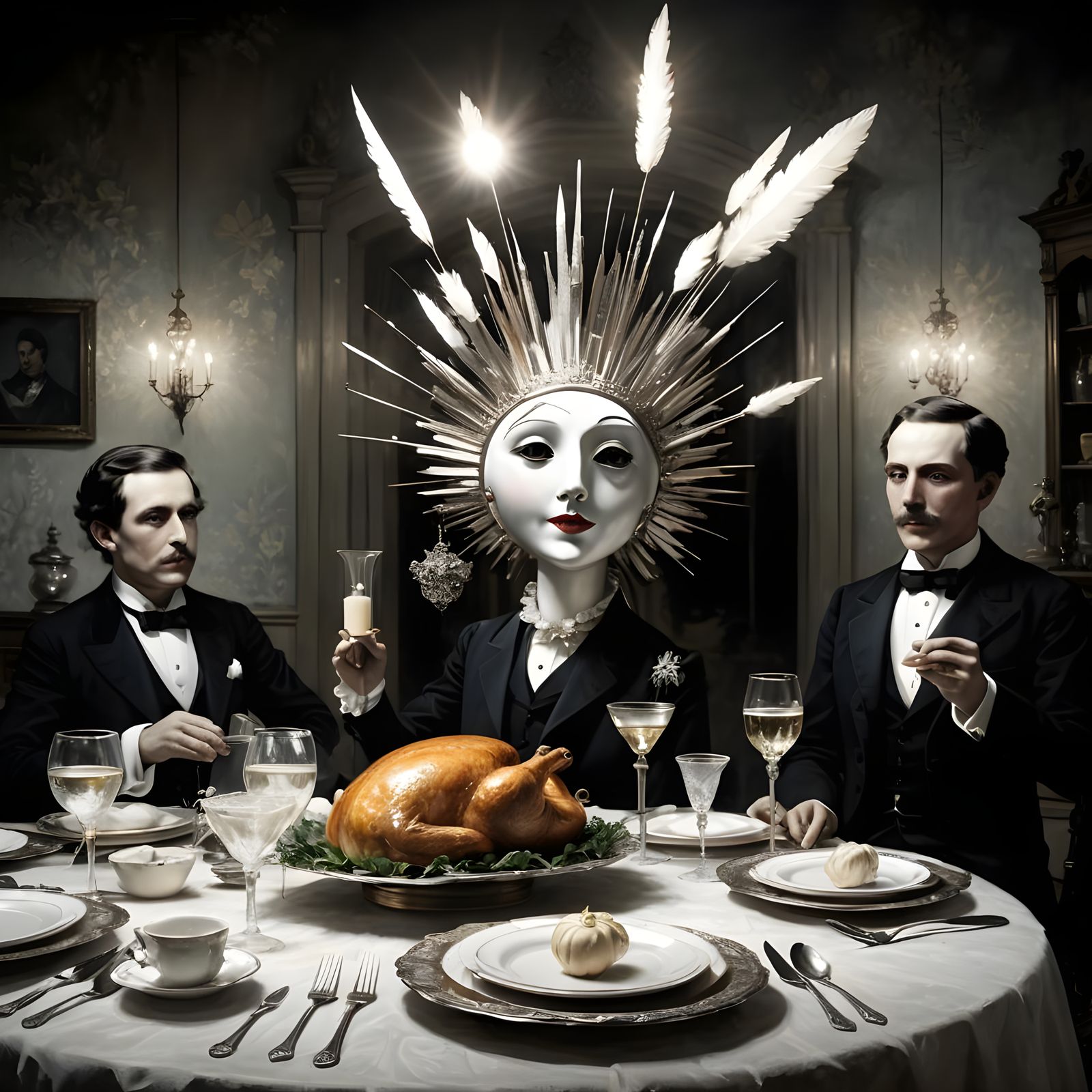 Victorian Heart with Pastel Colors in Impasto Style