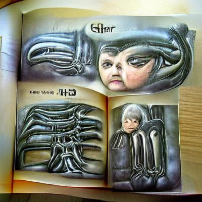 Surreal Biomechanical Illustration in Giger Style