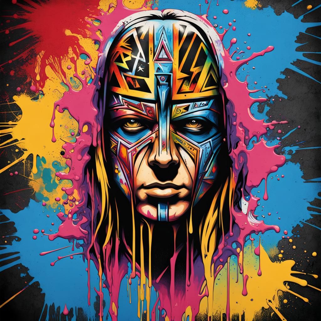 Def Leppard T-Shirt in Graffiti Splash Art Style