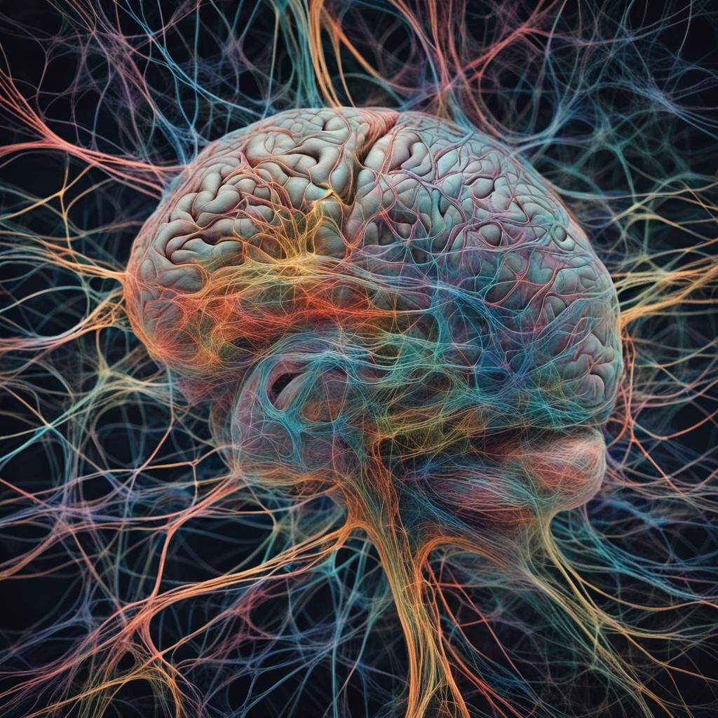 Abstract Neural Networks Depicting Brain Patterns