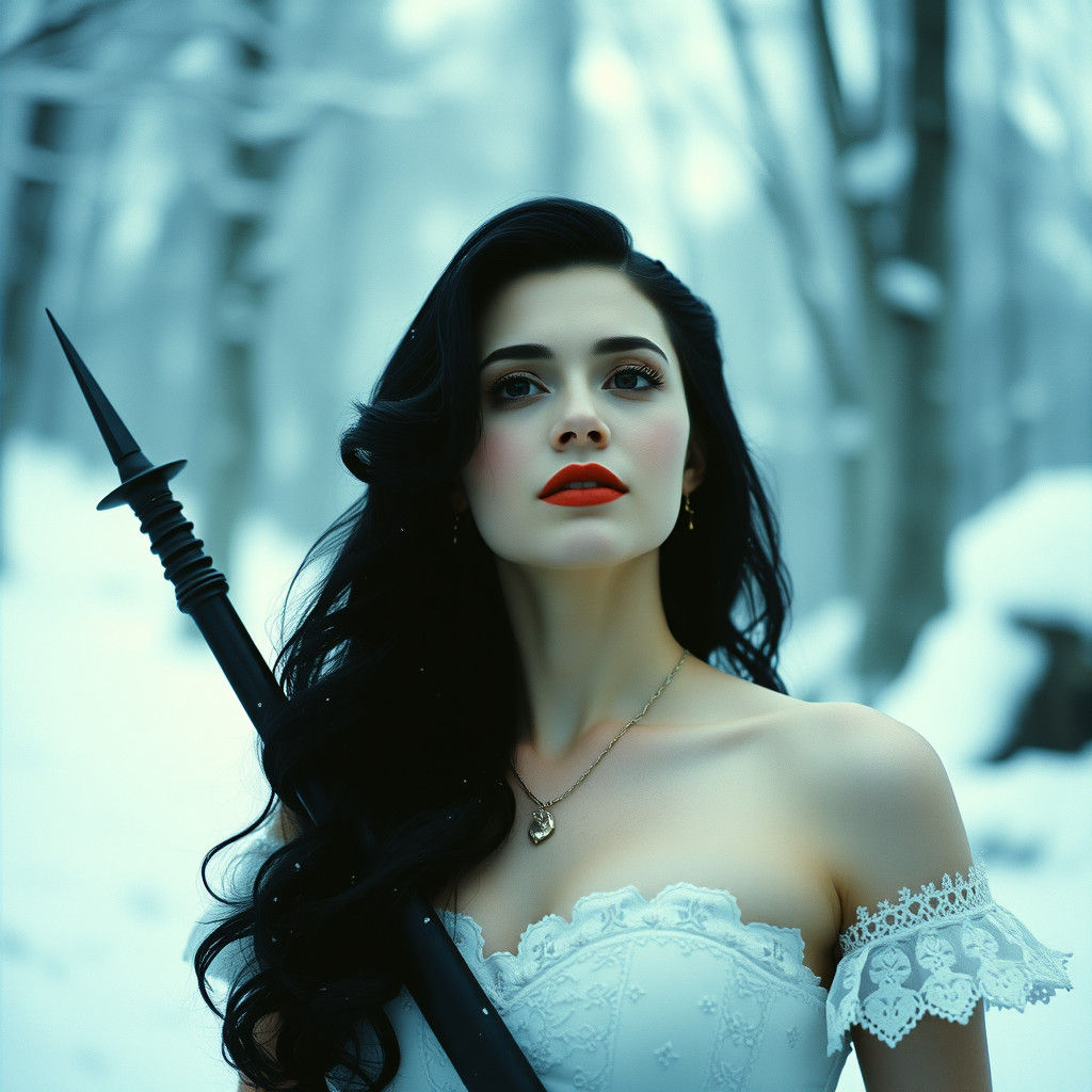 Modern Snow White Cinematic Film Still