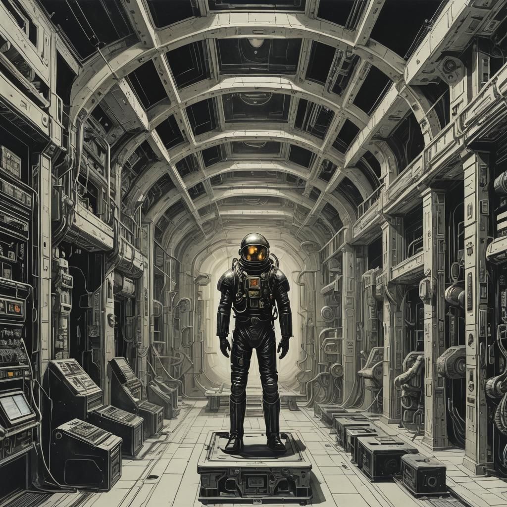 Surreal Reptilian Bathyscaphe in Sci-Fi Setting