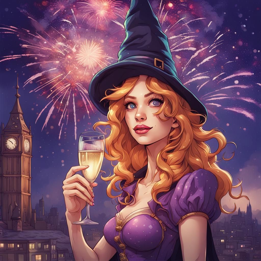 Lamera a strawberry blonde female elf with full lips and a button nose and her hair blowing in the wind looking at firew...