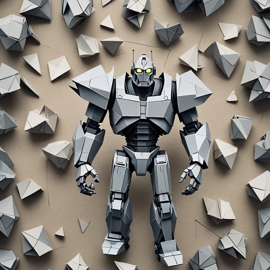 Iron Giant Origami Papercraft Sculpture