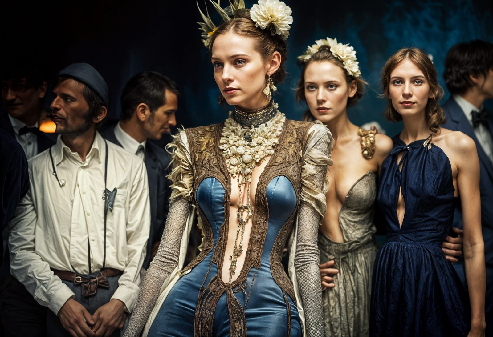 Surreal Alien Celebration in a Fine Dining Restaurant