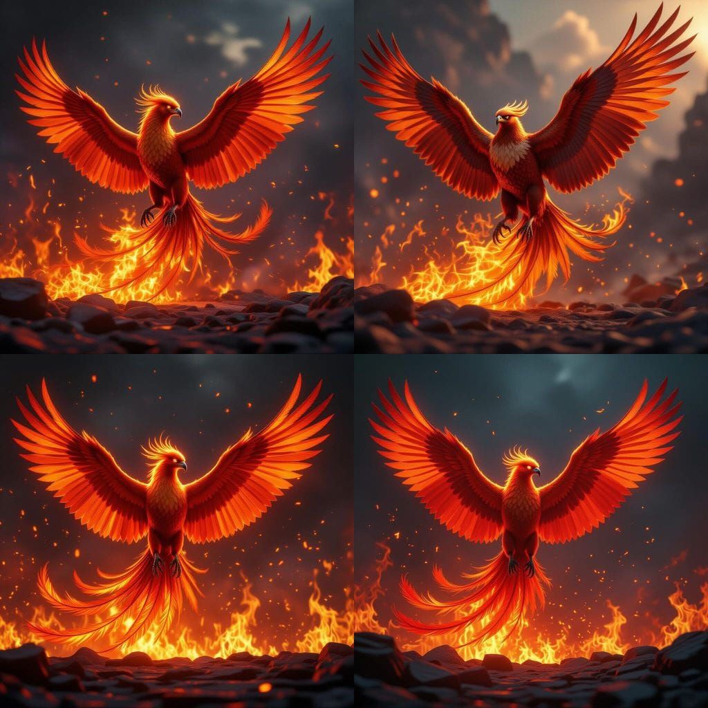 Phoenix Rising: Hyperrealistic 3D Game Cinematic