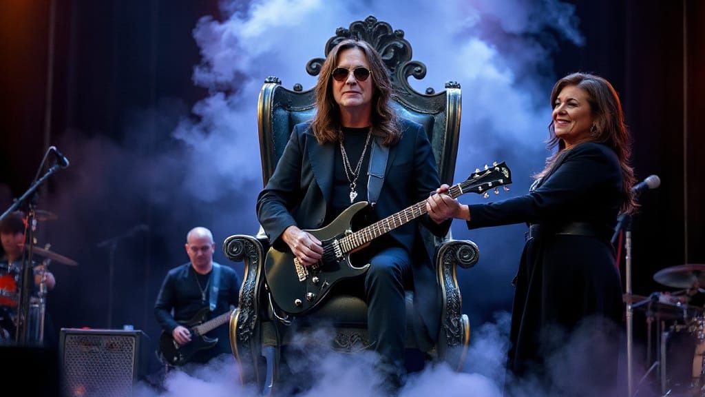 Ozzy Osbourne Tribute on Elegant Throne Chair