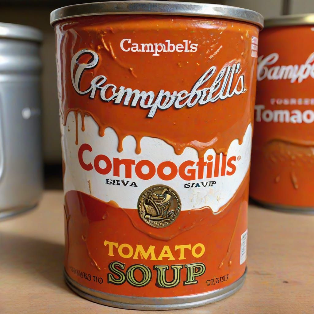 Opened Campbell's Tomato Soup Can