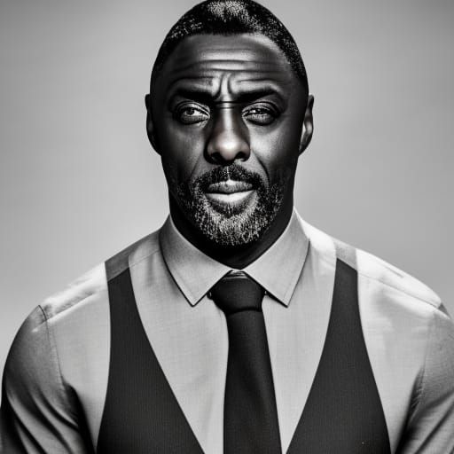 Idris Elba Portrait: Professional Photography with Bokeh
