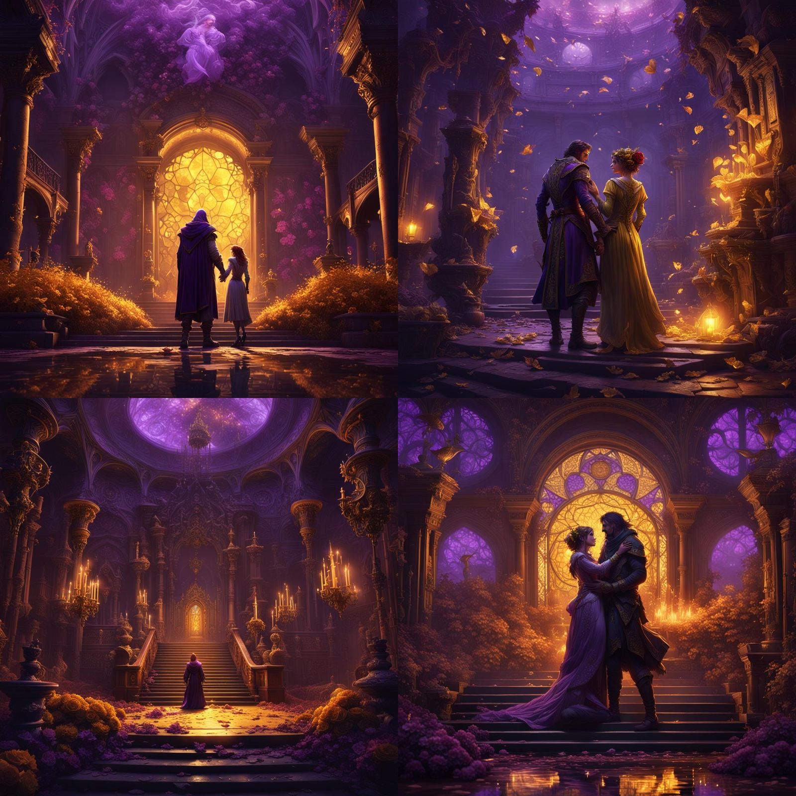 Dark Fantasy Forbidden Love, Hyperdetailed Concept Art