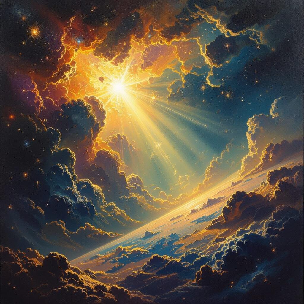Divine Creation of Heavens and Earth Oil Painting