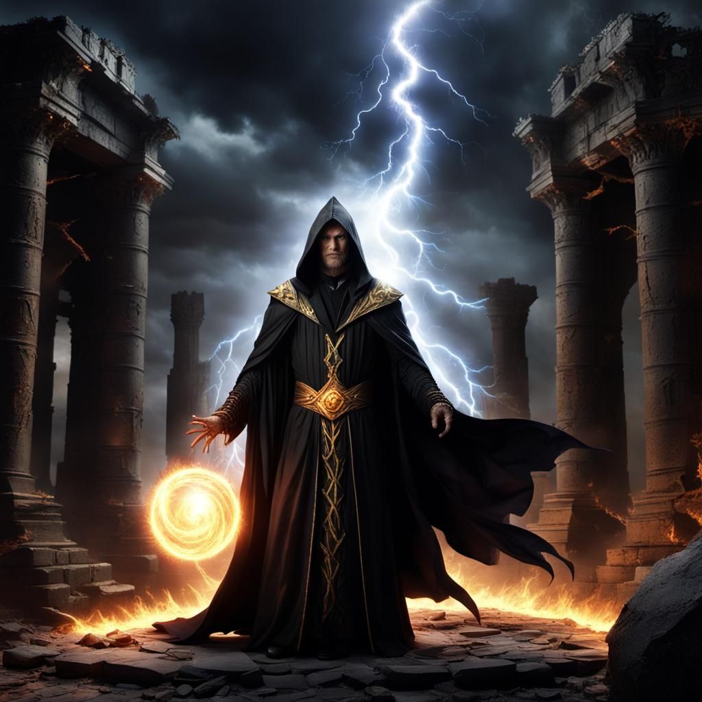 Evil Wizard Commands Dark Magic