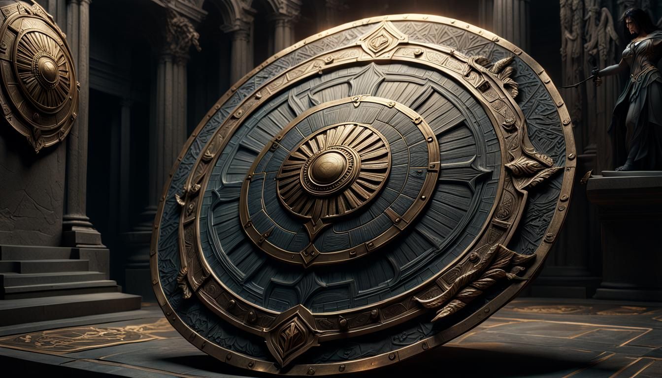 Athena's Shield: Detailed Octane Render in Photorealistic St...