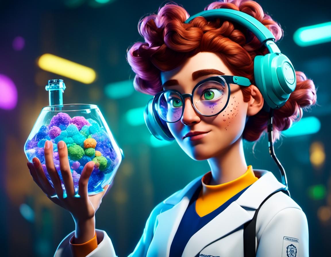 Stunning Female Scientist Researches Key of Youth