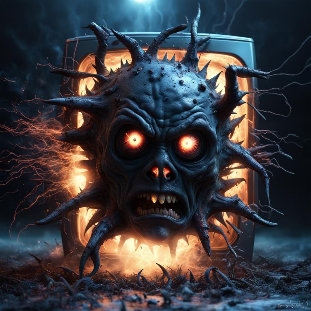 Mutated Washing Machine Zombie in Electric Storm