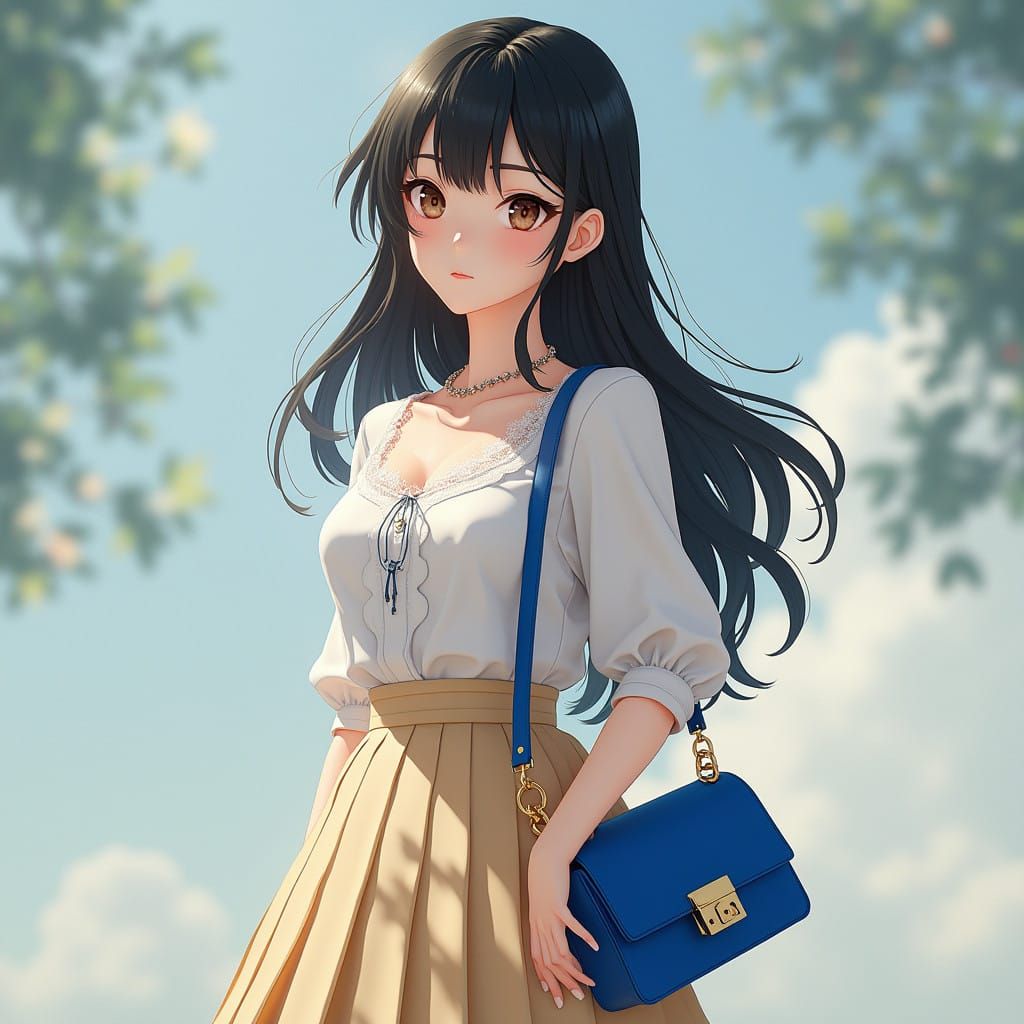 Ethereal Japanese-Inspired Anime Girl