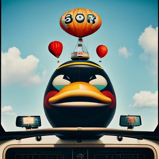 The blimp's siren wails pathetically, a strangled honk that ...