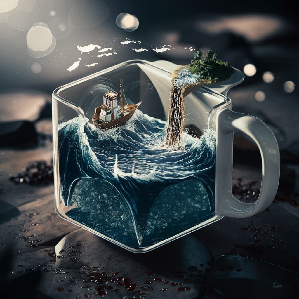 Underwater World in a Coffee Mug