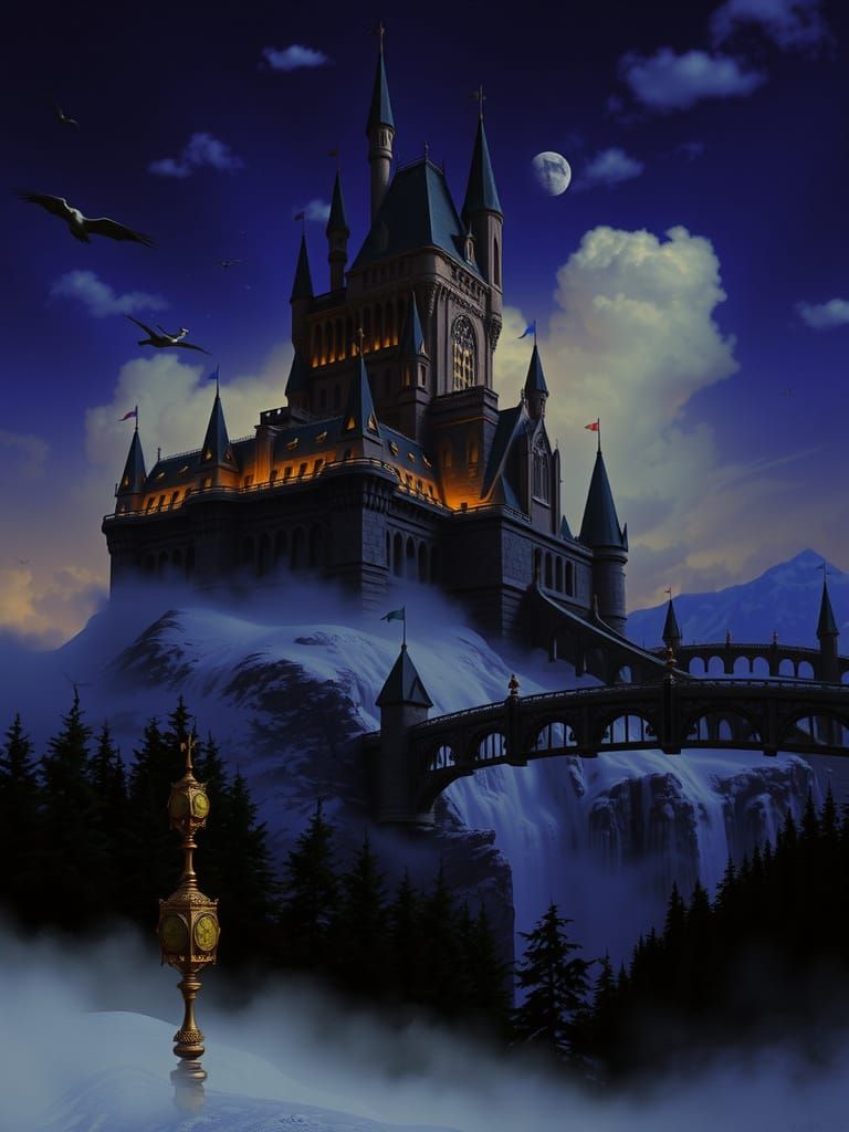 Epic Fantasy Castle in Cinematic Style