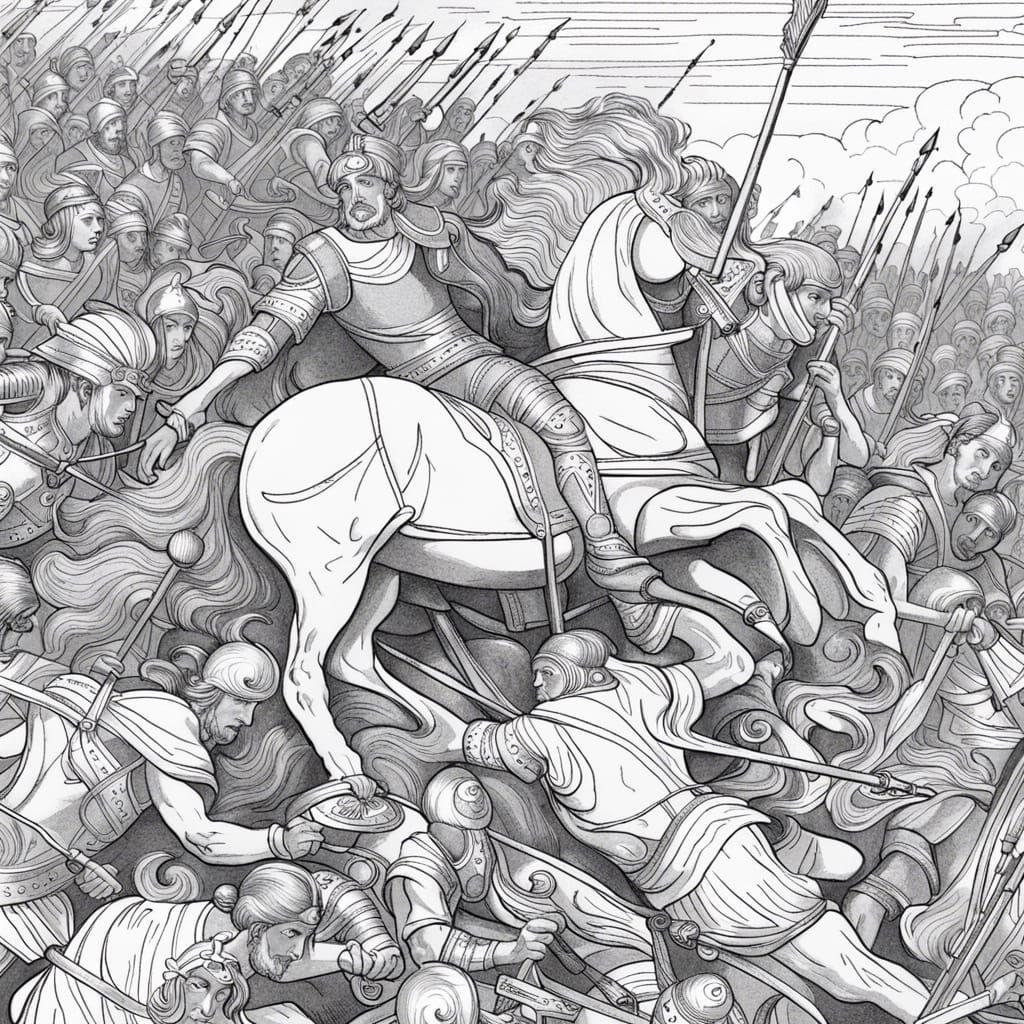 Trojan War: The Fall of Troy, Line Art