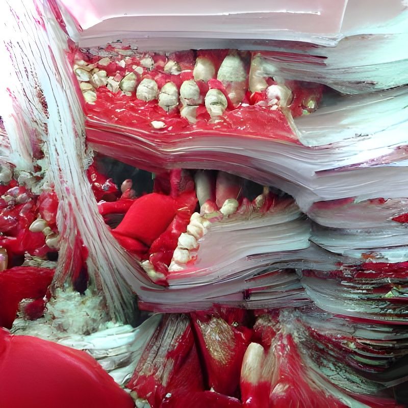 Surreal Body Covered in Calyx of Teeth